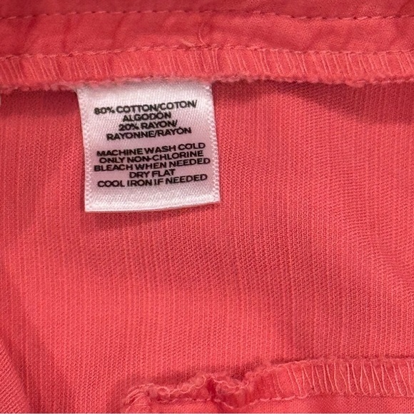 Ann Taylor LOFT Size 6 Peachy Pink Cropped Wide Leg Riviera Pants Cotton-Rayon - Picture 6 of 7